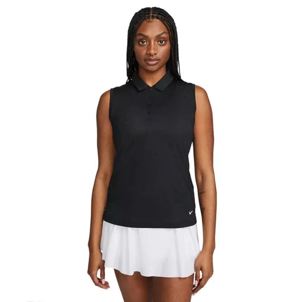 Nike Black Sleeveless Polo Tank Top